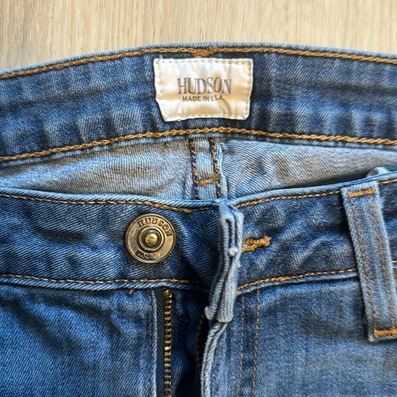 Hudson Womens Flare Jeans Blue Stretch Medium Wash Low Rise Denim USA 28 - Picture 2 of 7